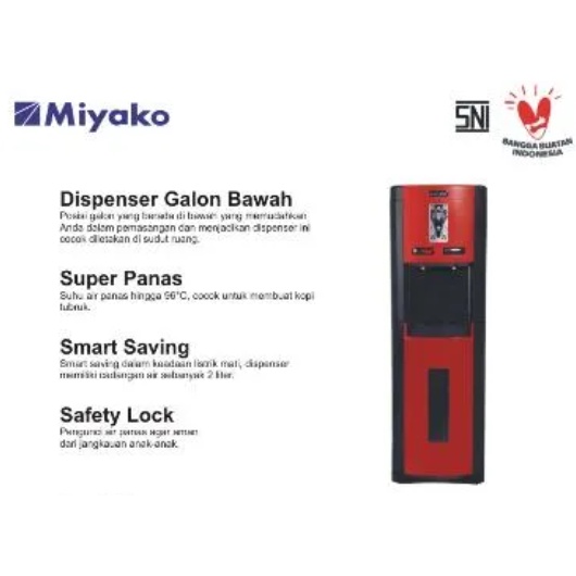 MIYAKO DISPENSER GALON BAWAH WDP200 / WDP 200 (NORMAL AND HOT)