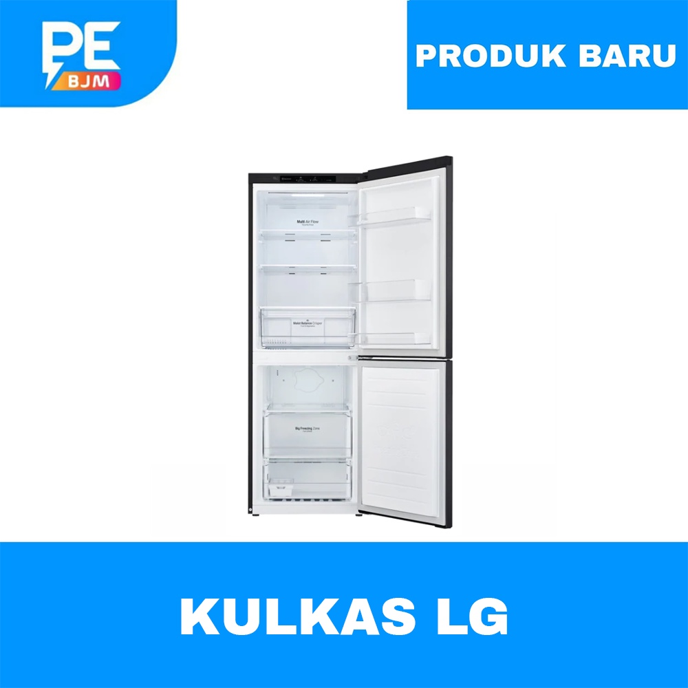 LG Kulkas 2 Pintu 305L Inverter Bottom Freezer GC-B369NQRM - GARANSI RESMI KIRIM INVOICE