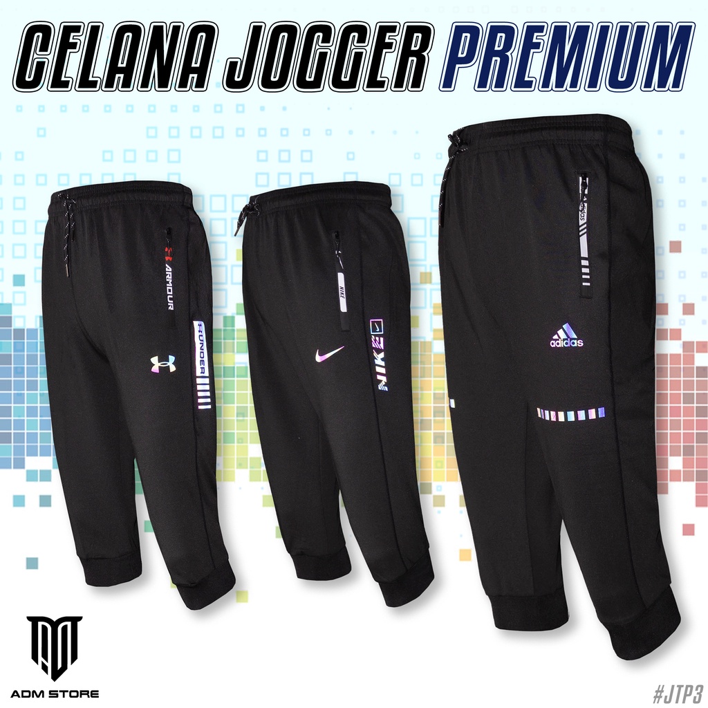 Celana Jogger Pendek Import / Joger Pant 3/4 Premium #JTP3