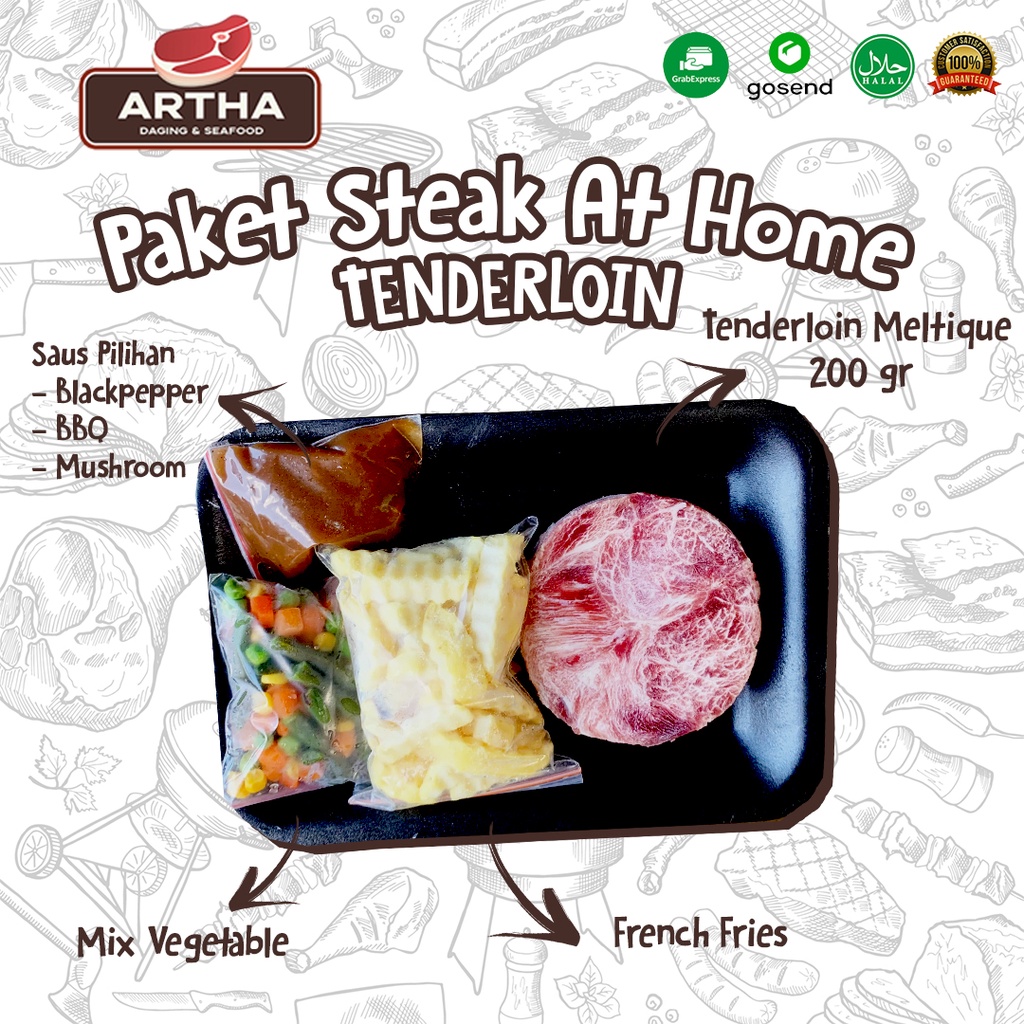 

PAKET STEAK TENDERLOIN MELTIQUE LENGKAP // READY TO COOK // HALAL - BBQ