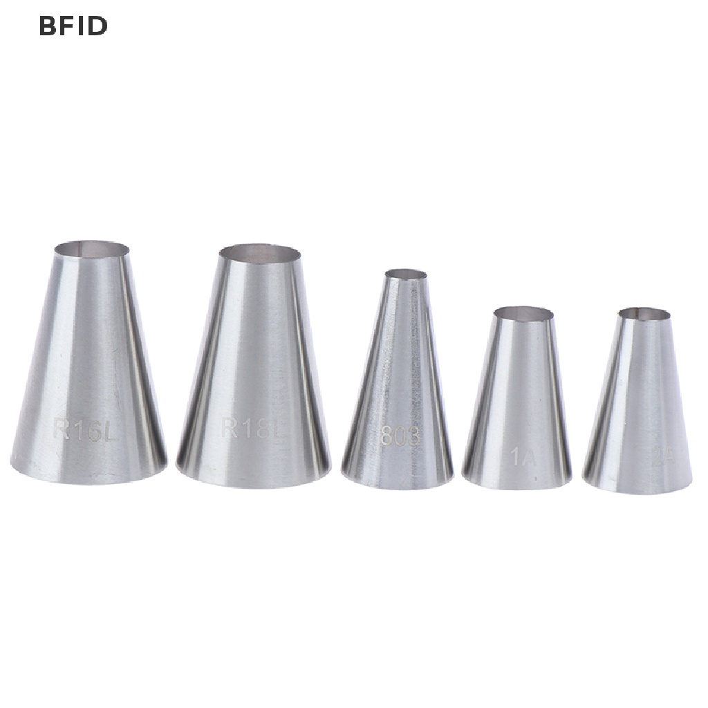 [BFID] 5pcs Tips Dekorasi Krim Kue Bulat Besar Piping Icing Nozzle Pastry Tools [ID]