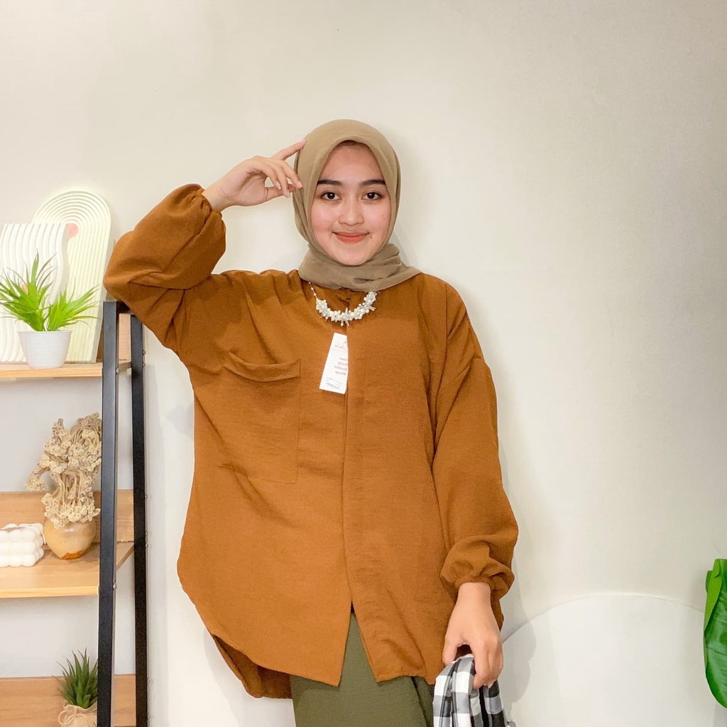 Atasan Wanita Crincle Airflow Camelia Blouse