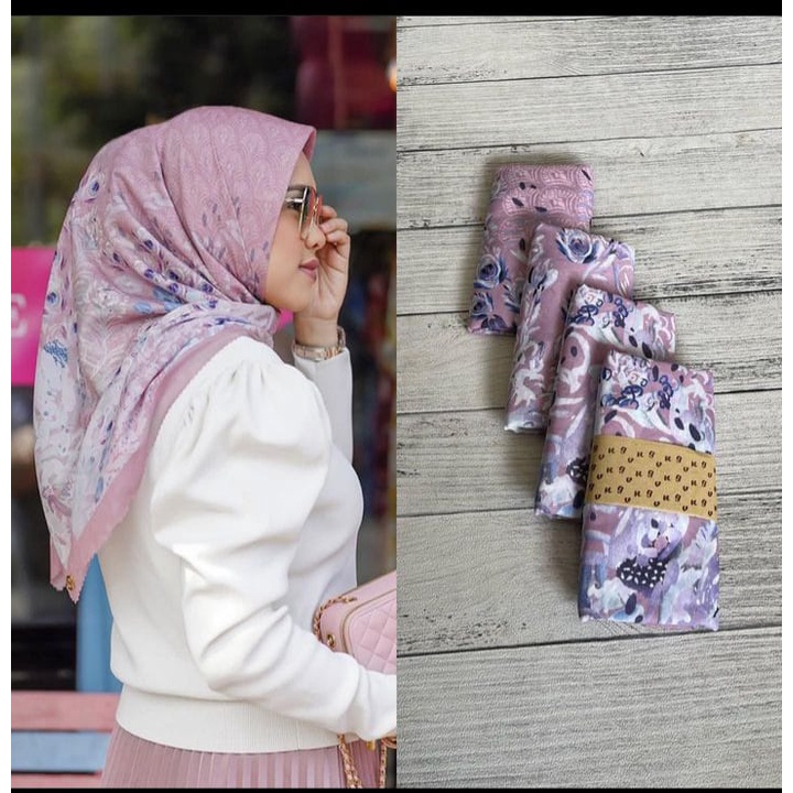 HIJAB VOAL PREMIUM MOTIF SEGIEMPAT