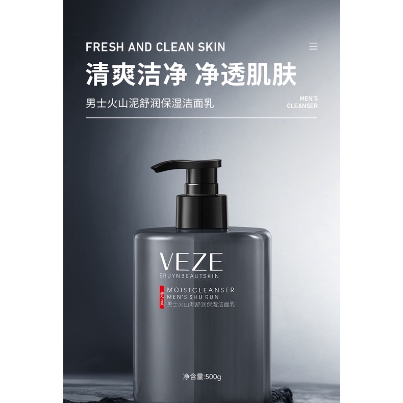 LM-FZ70239 Veze Facial Cleanser Cowo Pembersih dan Pelembab Wajah Pria 500gr