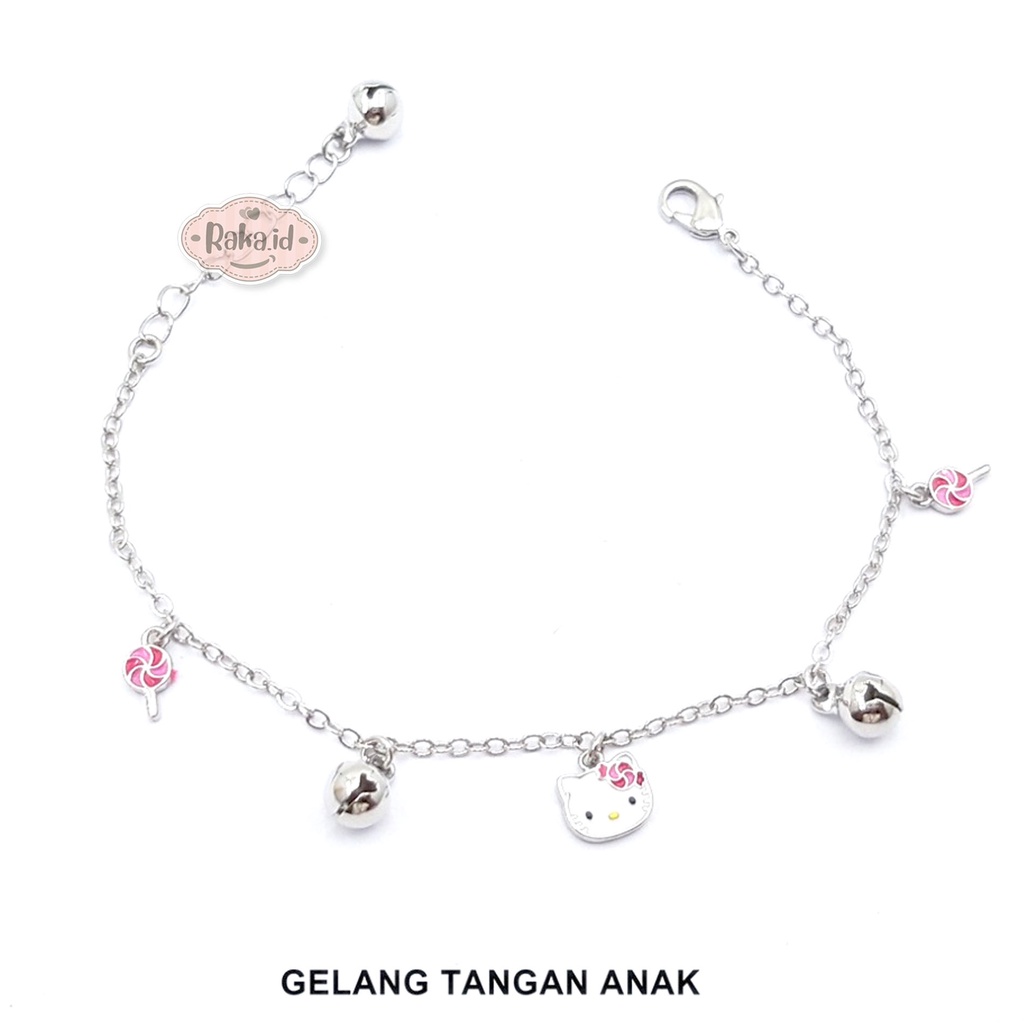 Gelang Anak Perempuan Gelang Tangan Anak Rantai Motif Kitty Pita Bunga Lolipop Perhiasan Anak 1224