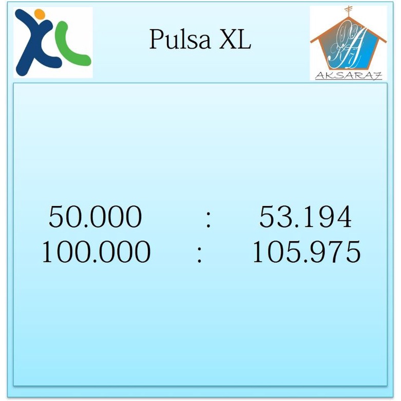Pulsa XL 50k-100k