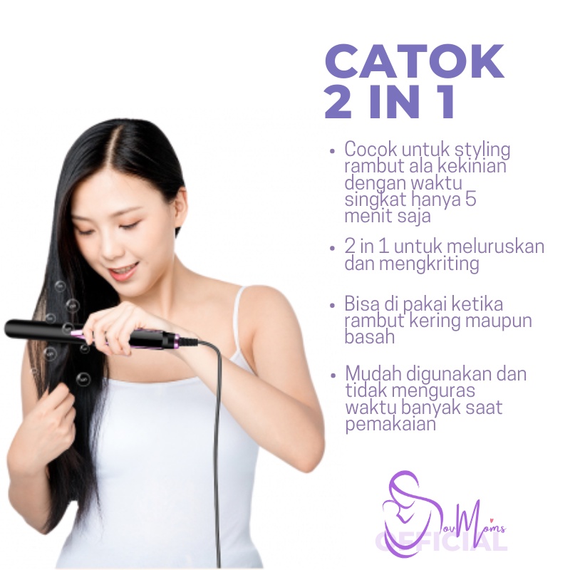 Alat Pelurus Dan Curly Rambut Catokan Catok Cetokan Cantok Catoka Catokkan Peralatan Salon Styling Pengeriting Pengriting Pengkriting Keriting Kriting Curly Kerli Lurus Setrika Rambut Otomatis Terbaru Ori Keramik Ion Mini Bagus
