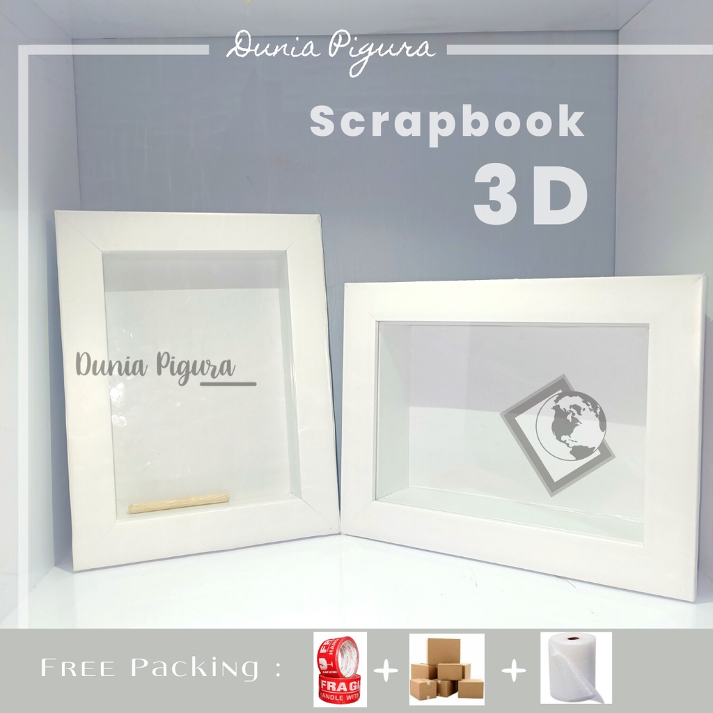 Bingkai Mahar 3D Scrapbook 5R (12,5 x 17,5 cm) | Gift ulang tahun / Hampers