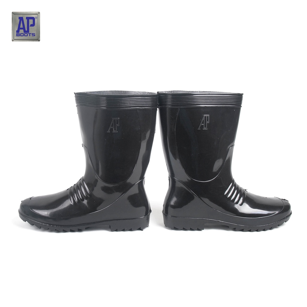 AP Boots AP 1 Hitam - Sepatu Boots PVC APD ,Pertanian ,Perkebunan, Pertambangan,Dinas Kebersihan.