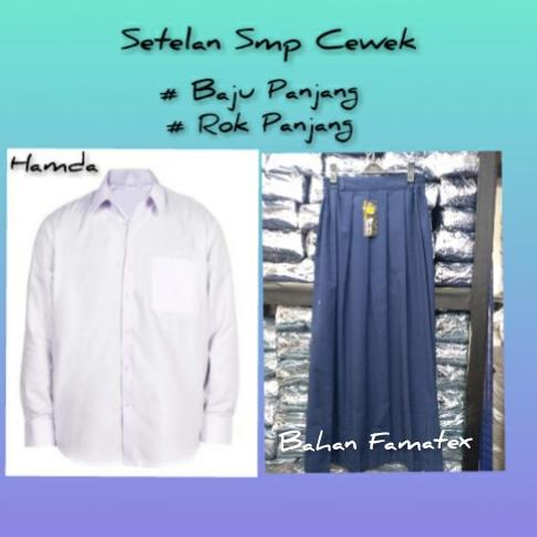 Setelan Smp Cewek Baju Panjang Rok Panjang Seragam Sekolah