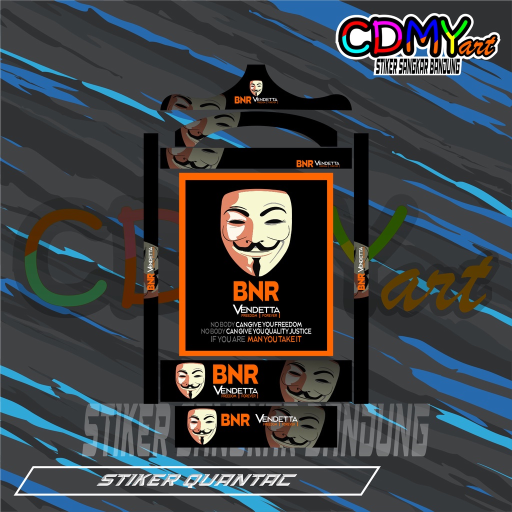 STIKER DECAL SANGKAR KOTAK BNR