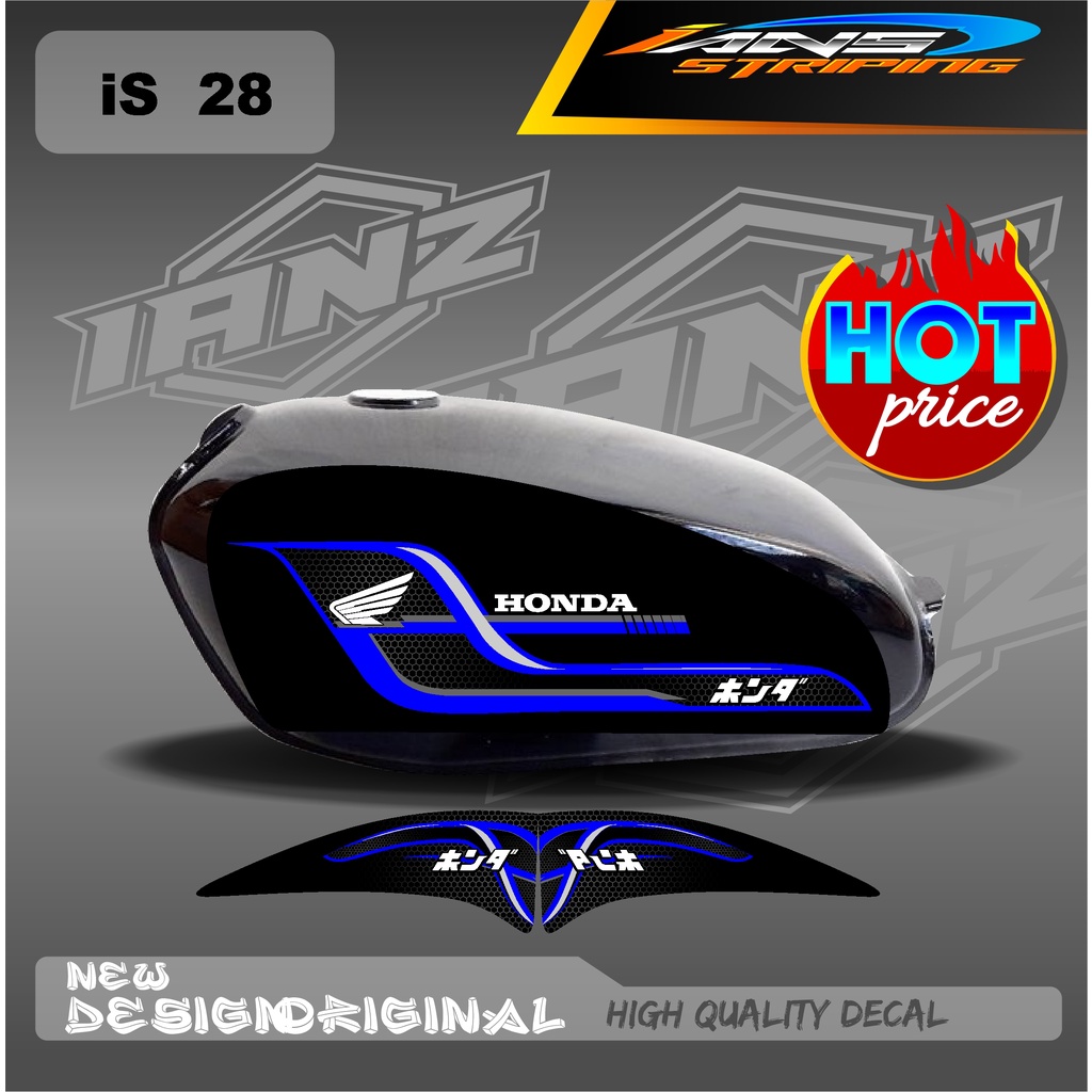 STIKER LIST STRIPING CUSTOM CB100 HOLOGRAM/NON HOLOGRAM IS28