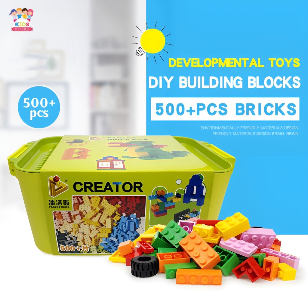 Panlos Brick | Mainan Susun Block | Mainan Edukasi Anak 2-3-4-5-6 Tahun | Mainan Blok Susun Besar | Kado Ultah Anak Cowok Mainan Edukatif