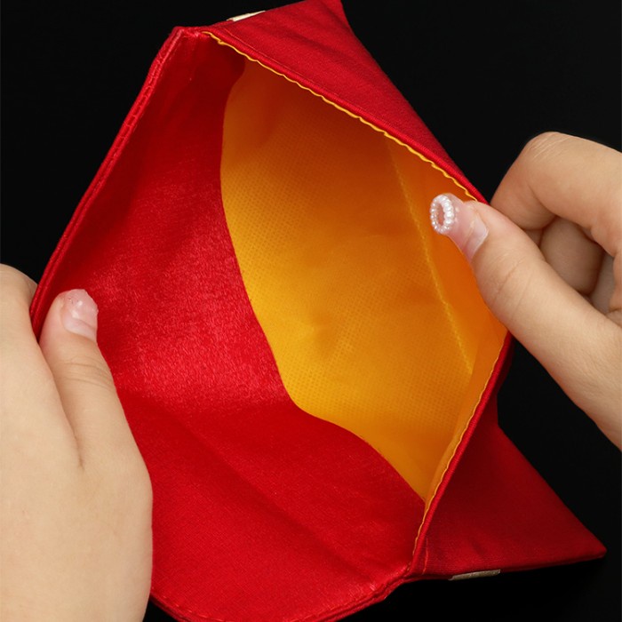 Dompet Angpao Merah Premium Ampao Kain Sangjit Kado Parcel Tahun Imlek Ornamen Imlek Harga Grosir Termurah