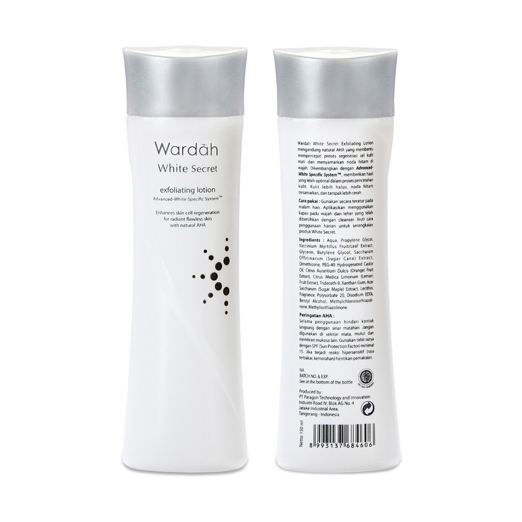 TERMURAH!! Wardah White Secret Exfoliating Lotion 150 ml / Exfoliating Lotion 150 ml