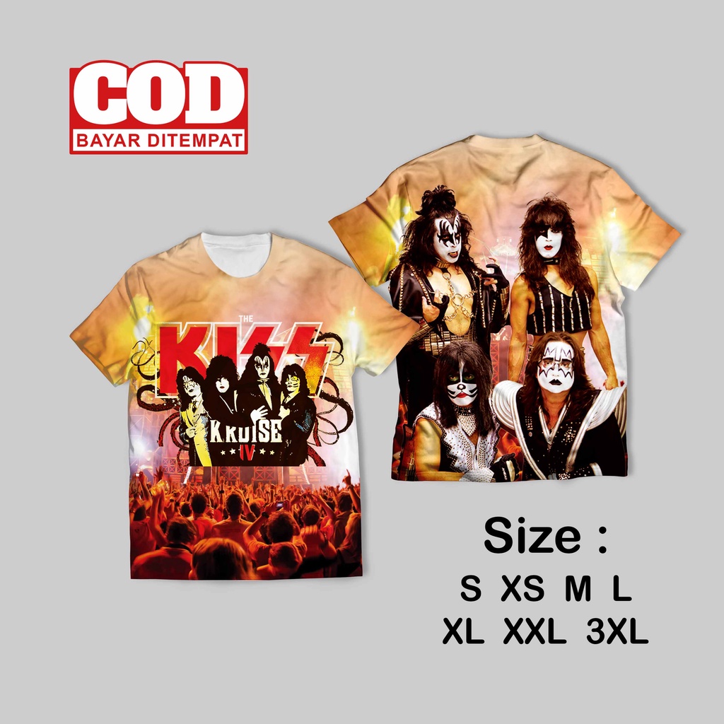 Kaos FullPrint Kiss | Rock n Roll | Kaos AOP Band Kiss