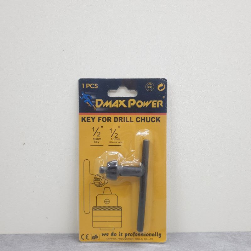 KUNCI BOR 13 MM DMAX POWER KEY FOR DRILL CHUCK WARNA HITAM