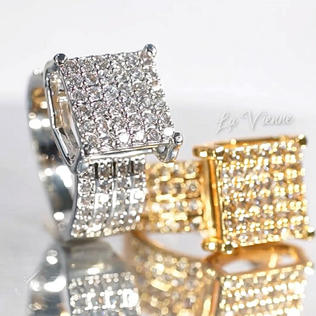 La Vienne - Cincin Titanium Wanita Anti Karat - Aksesoris Perhiasan Cincin Couple Gold &amp; Silver -  Sultan Adeeva