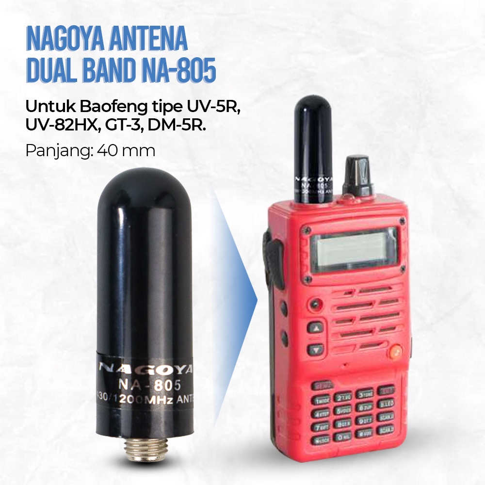 ANTENA HT Murah / NAGOYA Antena Dual Band NA-805 Taffware Pofung Baofeng UV-5R UV-82HX/ Antena Pengu