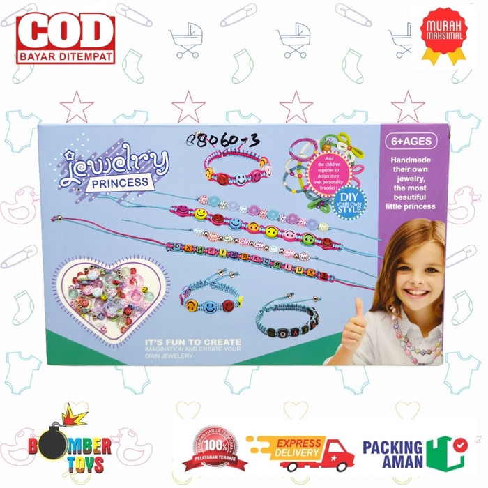 MAINAN ANAK DIY JEWELRY HANDMADE GELANG KREATIF MONTESORI LUCU MENARIK