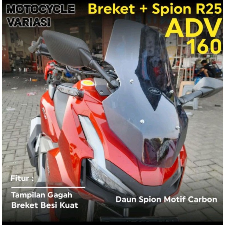 PAKET Breket serpo + spion R25 honda ADV 160 ADV 150