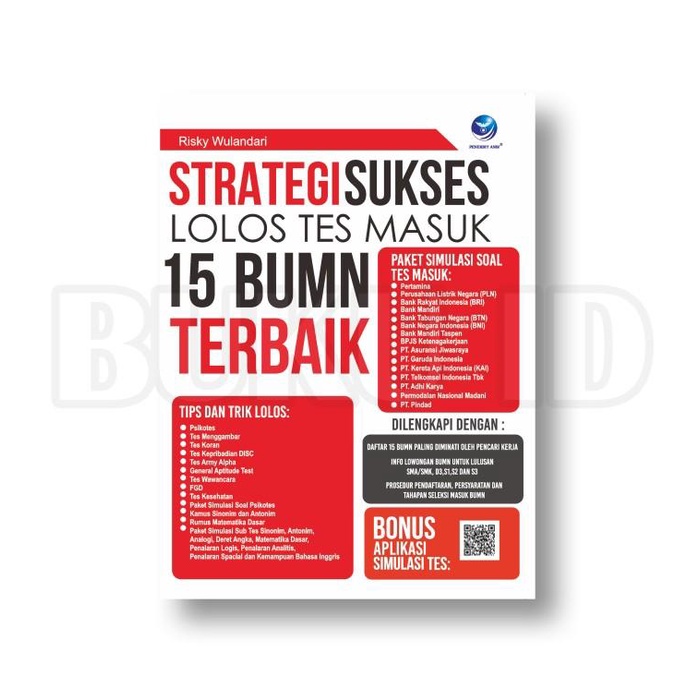 

Buku Strategi Sukses Lolos Tes Masuk 15 BUMN Terbaik Best Seller