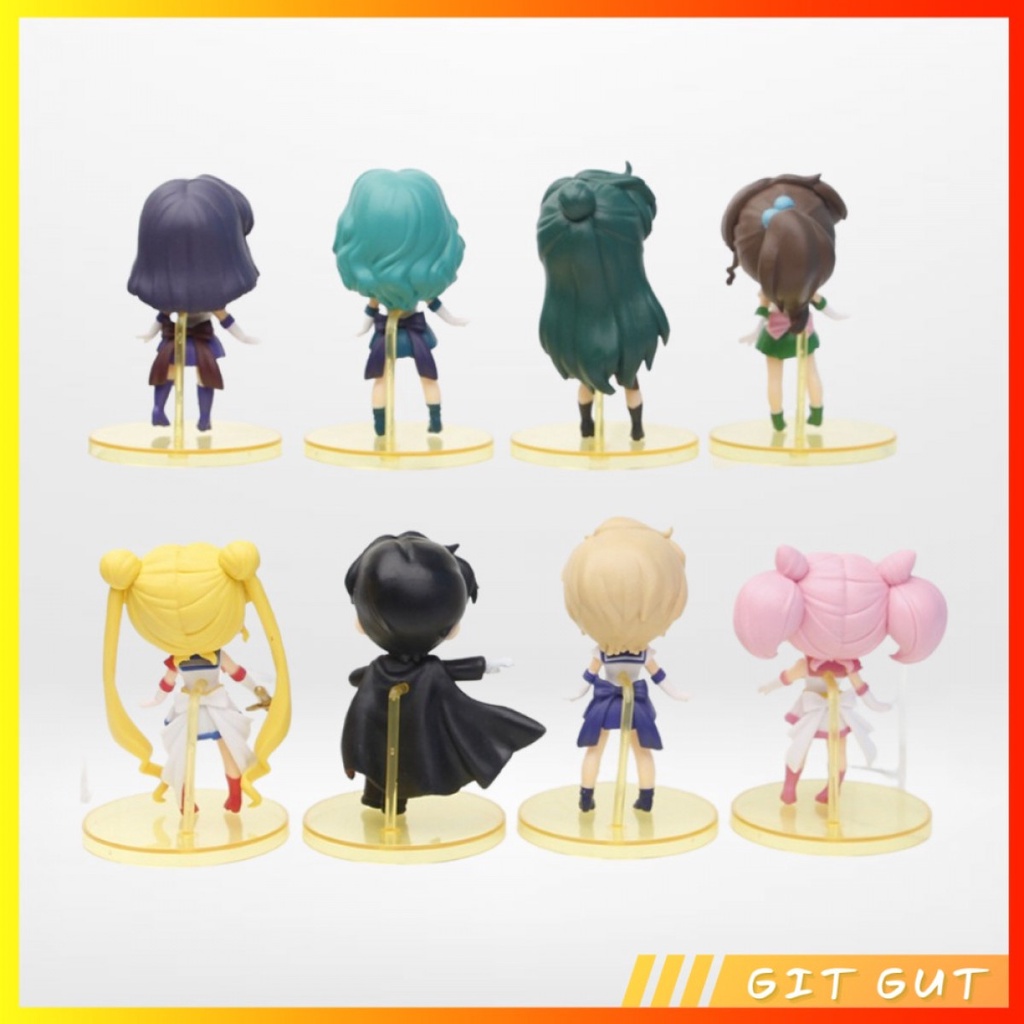 Action Figure Pajangan Mainan 8 Pcs Sailor Moon