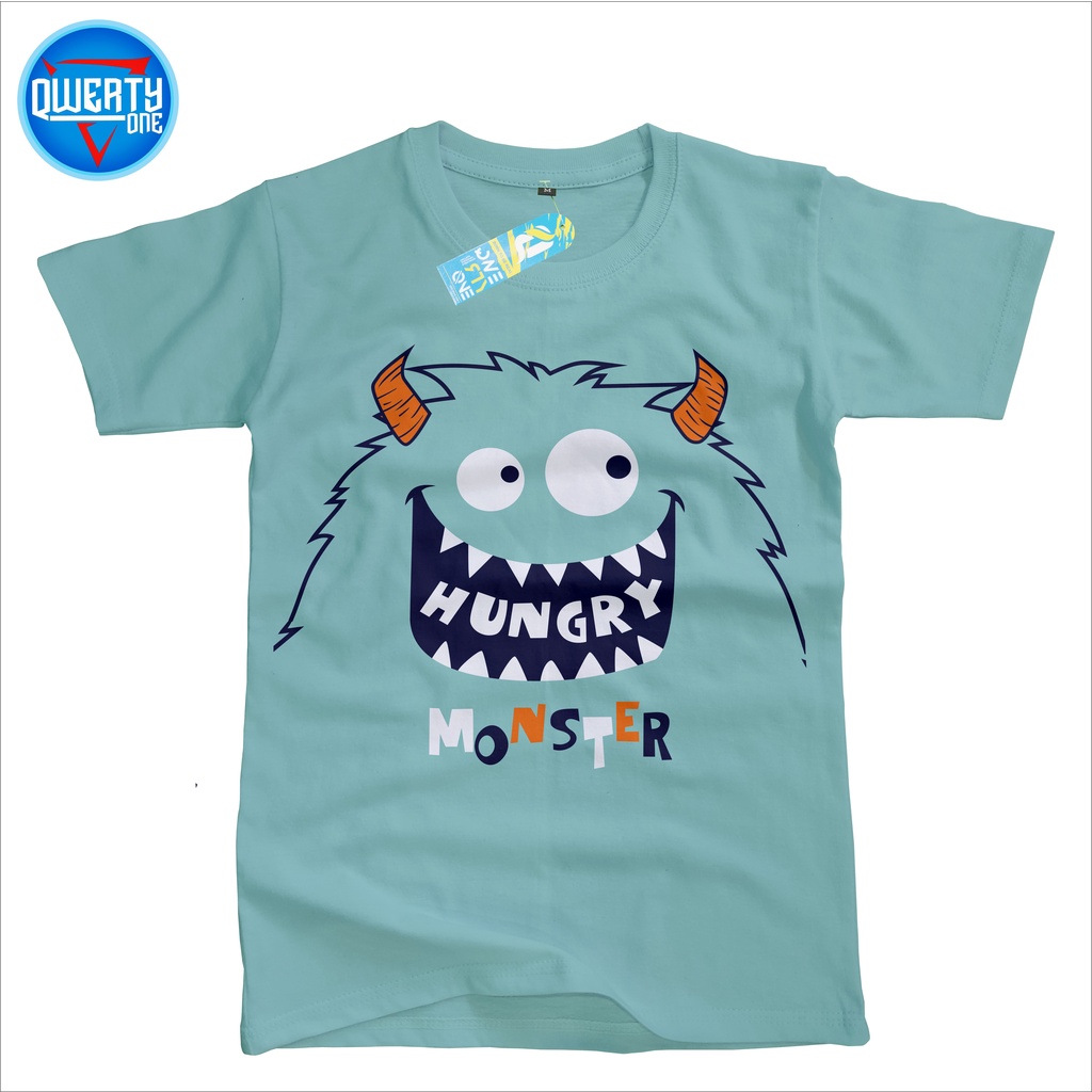 Kaos Distro Anak Karakter Monster Hungry 1-12Tahun