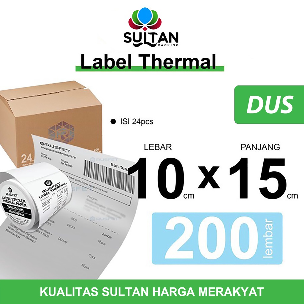 

Label Thermal 10x15 200 Barcode POS DUS