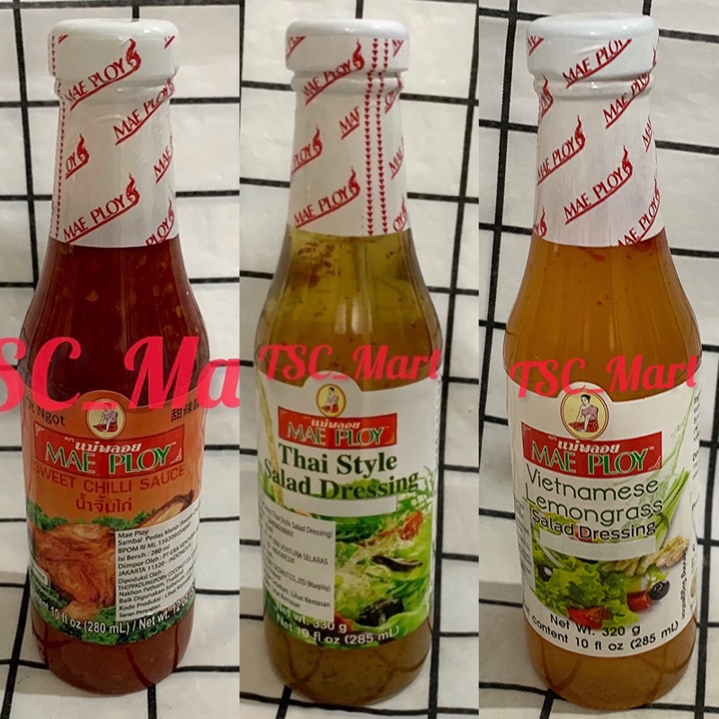 

Mae Ploy Thai Style Salad Dressing 330gr / Mae Ploy Sweet Chili Sauce 350gr / saus / tanpa / minyak / thailand / sambal / pedas / asam / manis / Mae / Ploy / Thai / Style / Salad / Dressing / Sweet / Chili / Sauce / untuk / salad / Vietnam / lemongrass