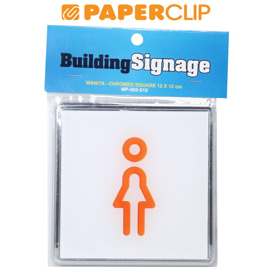 

SIGN LABEL CHROMED WANITA SQUARE