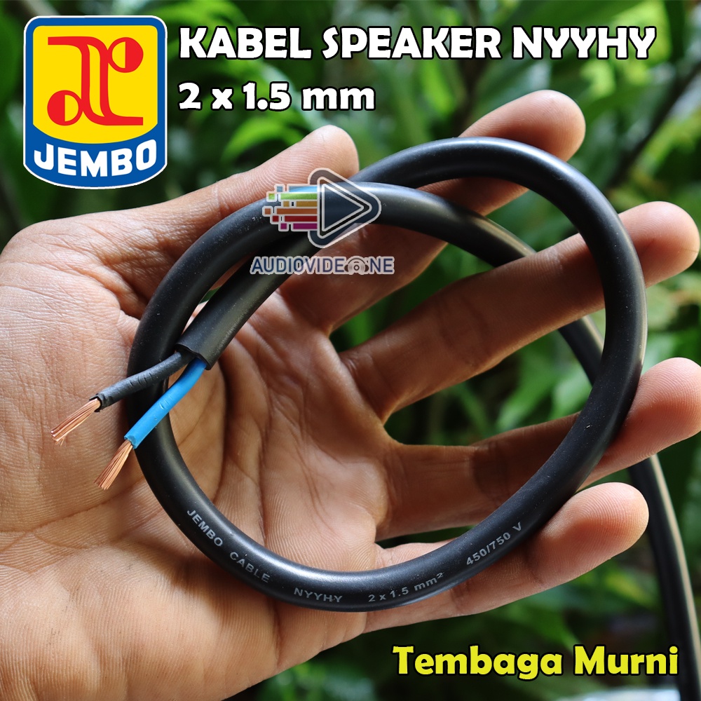 Kabel Jembo NYYHY 2 x 1.5 mm Original Tembaga Murni Kabel Speaker Kabel Listrik