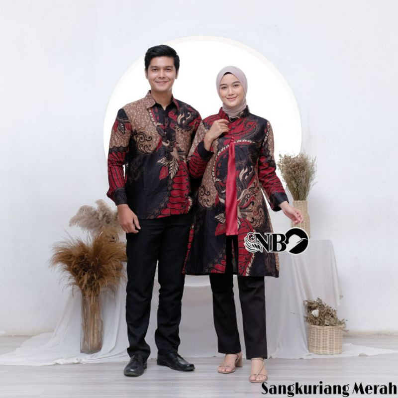 BATIK COUPLE SERAGAM KANTOR TUNIK KEMEJA ORIGINAL BATIK PEKALONGAN