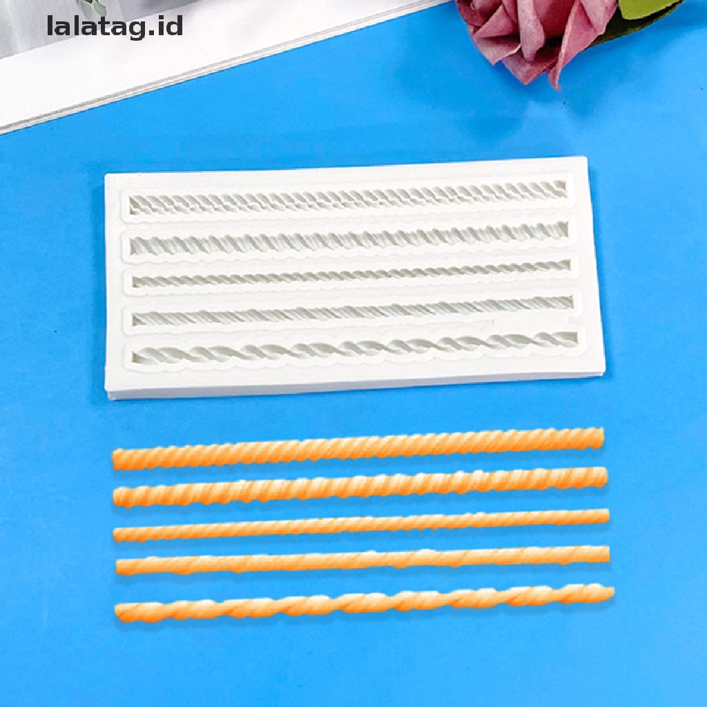 [lalatag] Cetakan Silikon Tali Kepang Lima Dapur DIY Dessert Fondant Kue Cetakan Coklat [ID]