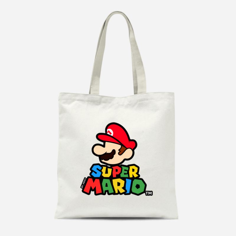 VANDAL-TOTEBAG WANITA MOTIF SUPERMARIO KEKINIAN TERMURAH PAKAI RESLETING