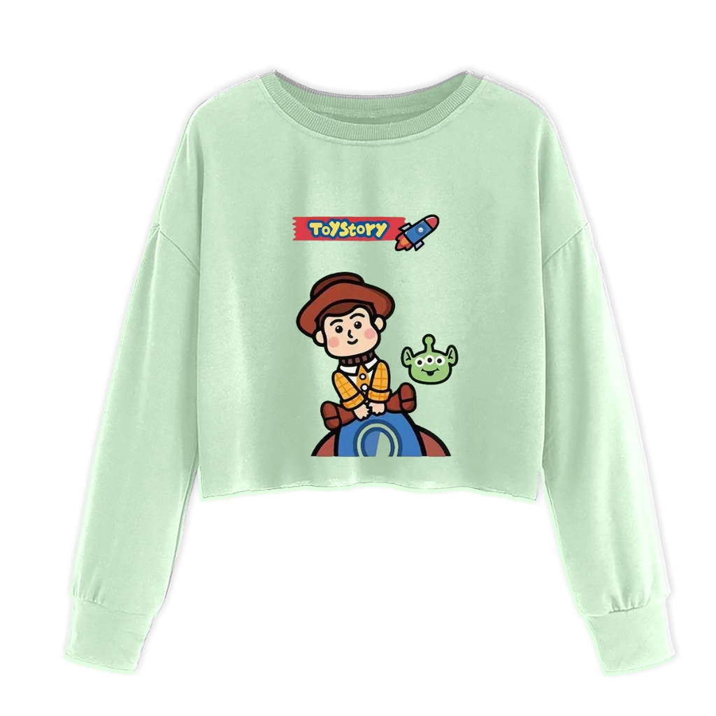 ALIEN TOY STORY SWEATER CROP WANITA GAWA