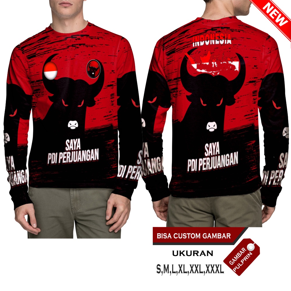 Baju JERSEY PDIP PERJUANGAN INDONESIA Jersey  Kaos Pria/Kaos Wanita/Kaos Anak/Jaket Pria/Jaket Wanit