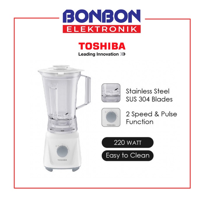 TOSHIBA BLENDER PLASTIK 1,5LITER BL-15PH2 - MATA PISAU STAINLESS STEEL