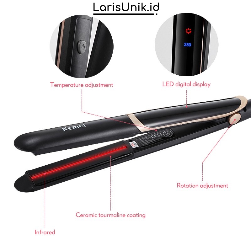 Catokan Infrared 2 In 1 Catokan Catokkan Carokan Cetokan Carokan Alat Pencatok Pelurus Pengeriting Pengriting Pengkriting Hair Styler Styling Straightener Salon Curler Curly Kerli Rambut Lurus Keramik Ion Otomatis Permanen Ori Original Bagus Permanen