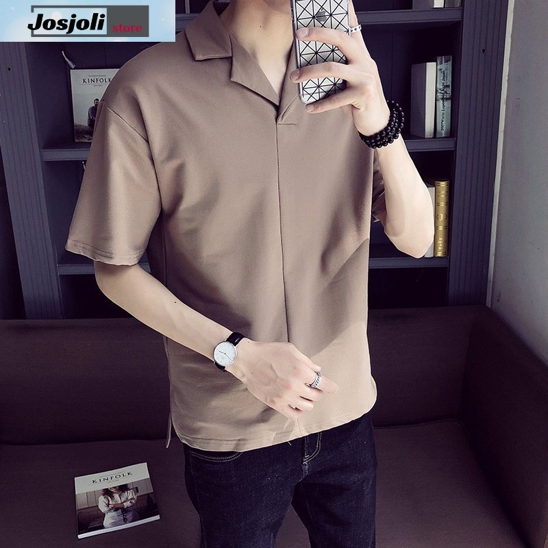 JOSJOLI_STORE/Kemeja PD06/Kemeja Pria Dewasa Kekinian Lengan Pendek/Size L