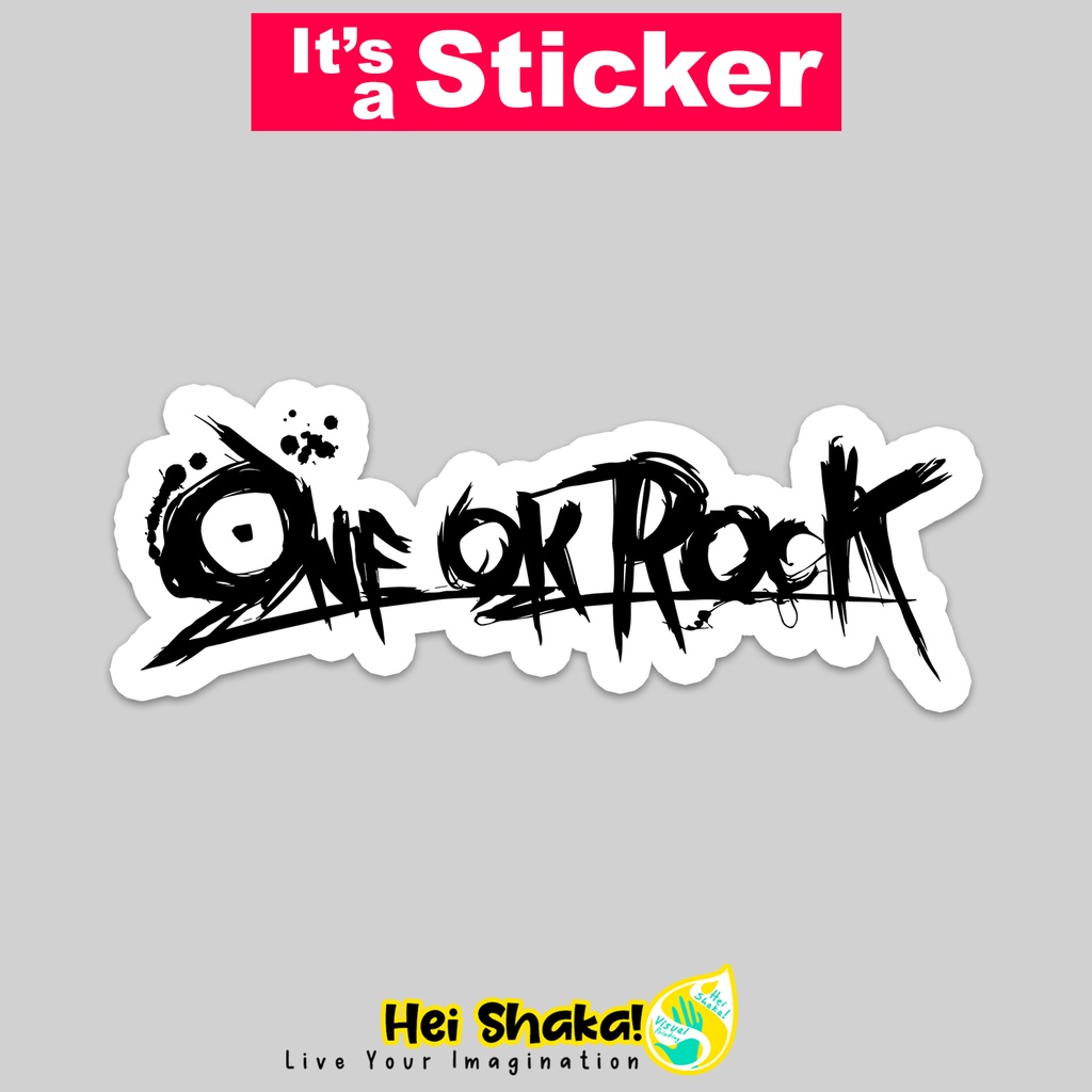 Stiker One Ok Rock Scrumble Logo Sticker Tempelan Musik Musisi Bahan Vinyl Anti Air