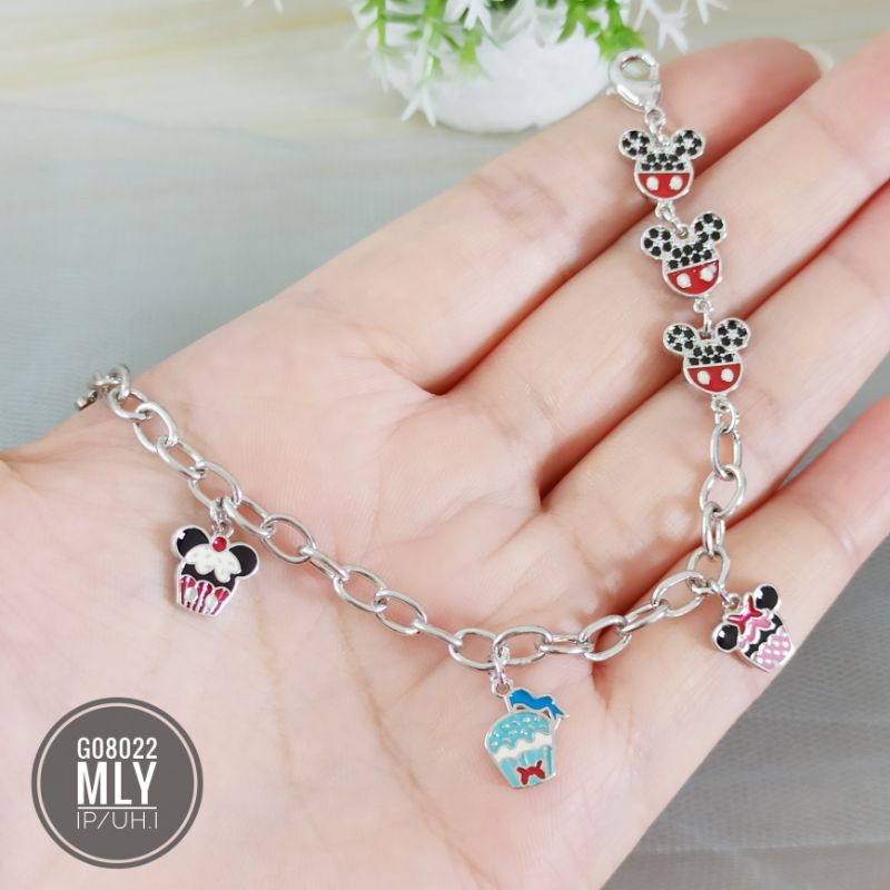 Gelang Meilyn rantai Mickey Cupcake G08022