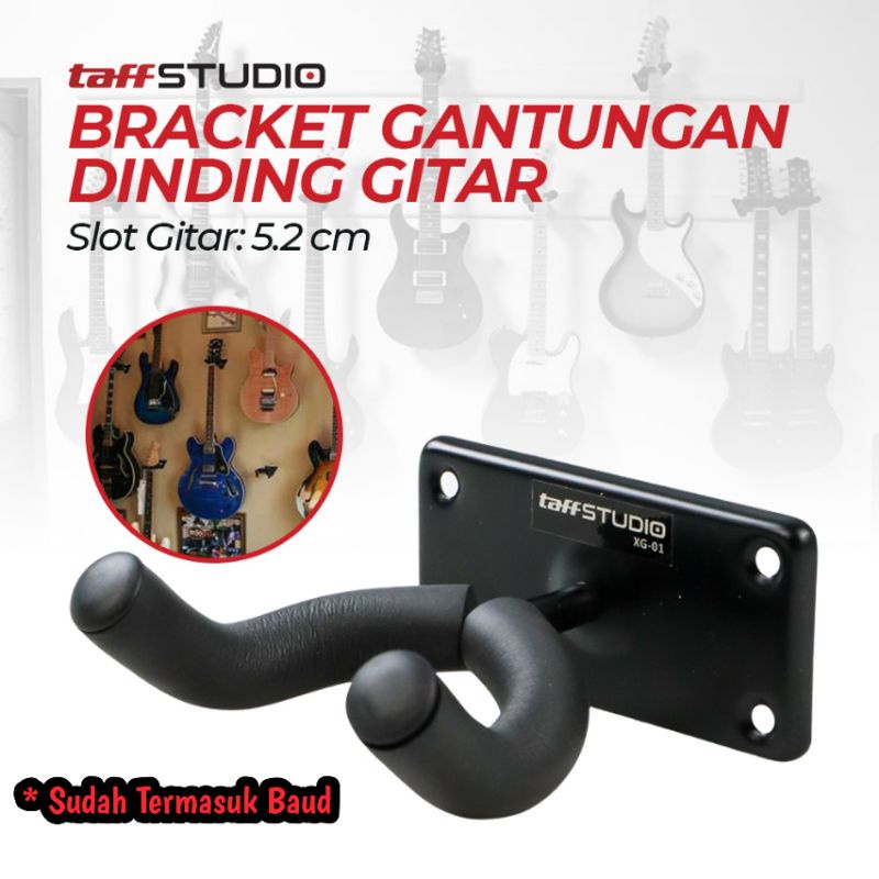 TaffSTUDIO Bracket Hook Gantungan Dinding Gitar