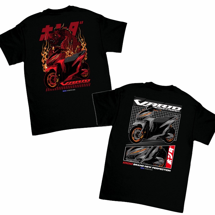SAKAZUKI Kaos Baju T Shirt Distro Anak Gambar Motor HONDA VARIO 150 DRAGON Kaos Anak