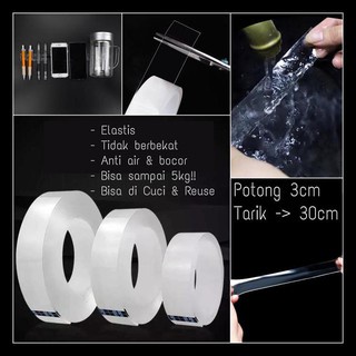 Sgmshop Nano 30mm x 1m Double Tape Bening Tahan Air Acrylic Washable Isolatip Bening