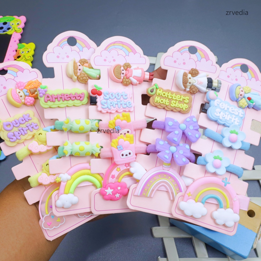 (5 PCS) Yeji Hair Pin Korea / Jepitan Anak Perempuan Kunciran Balita Bayi Perempuan Karakter Kualitas Import Kuncir Korea Style Kiosbalitaaprillia