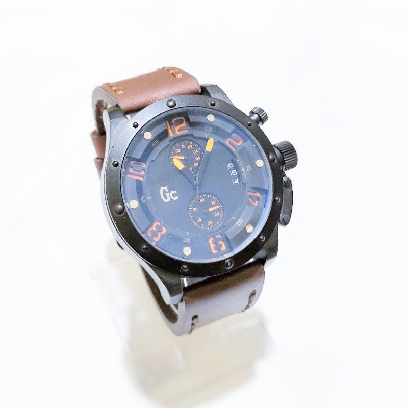 JAM TANGAN PRIA GC GUESS COLLECTION CHRONO TALI KULIT