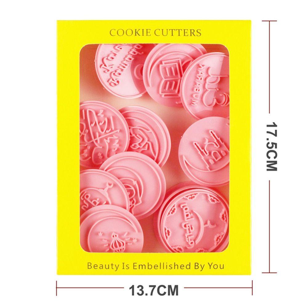 Solighter 10pcs/set Eid Mubarak Kue Kering Dekorasi Cetakan Kue Islam Muslim Festival Cookie Cutter