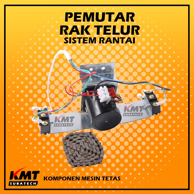 Pemutar Rak Mesin Tetas Telur Otomatis Sistem Rantai