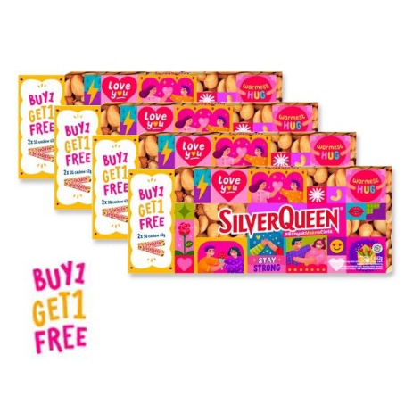 Coklat Silverqueen Chocolate Valentine Love Beli 1 Gratis 1 Buy 1 Get 1 Free 2x58g Cashew Original Promo Murah bisa Cod Untuk Kado Hampers